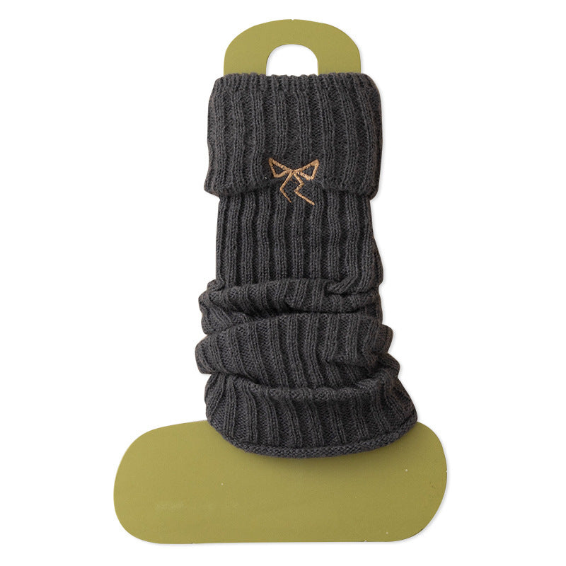 Cozy Bow Slouch Calf Socks | Warm Winter Leg Warmers for Women