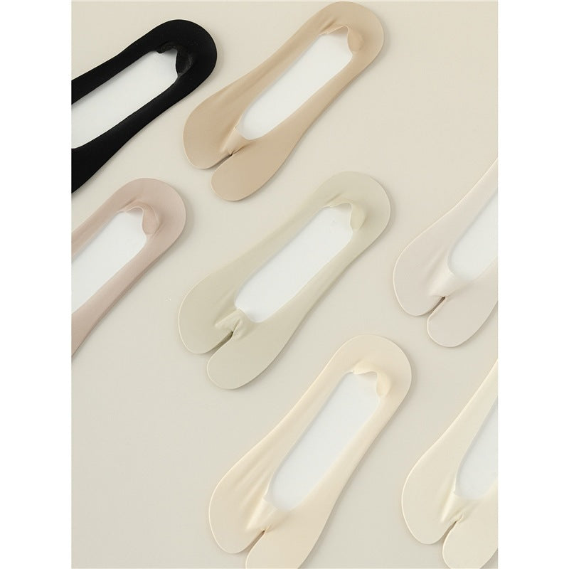 Women's Split Toe No Show Socks | Non Slip Invisible Summer Socks