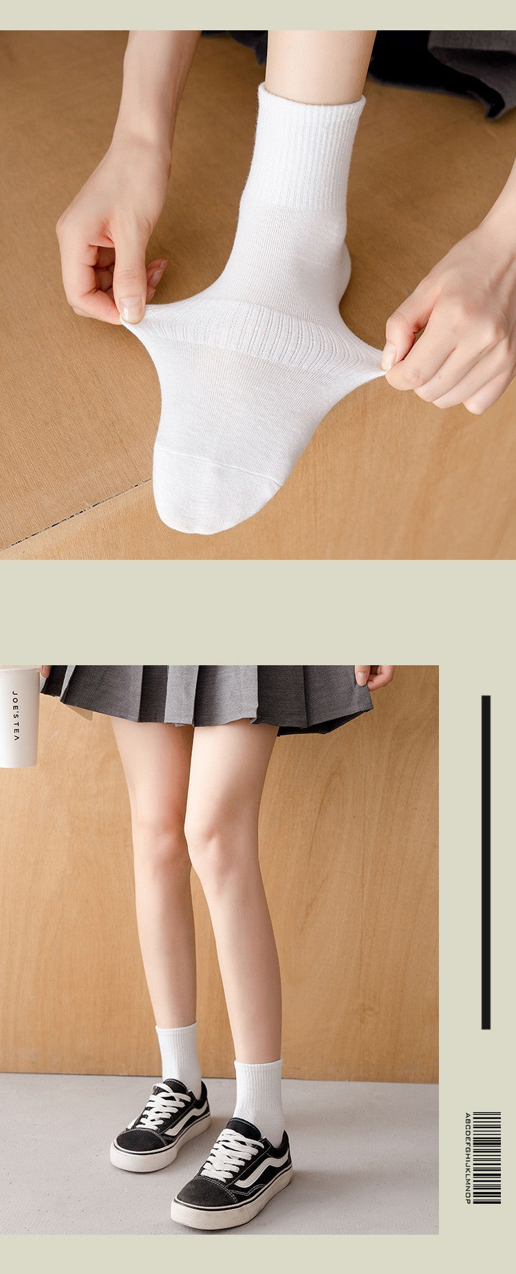 Non-Slip Solid Cotton Athletic Socks | Unisex Everyday Socks
