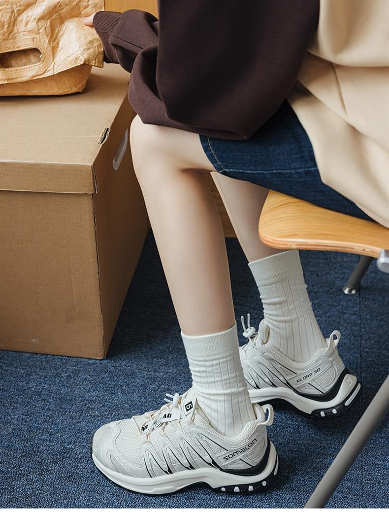 Ribbed Cotton Crew Socks for Women | Breathable Everyday Socks