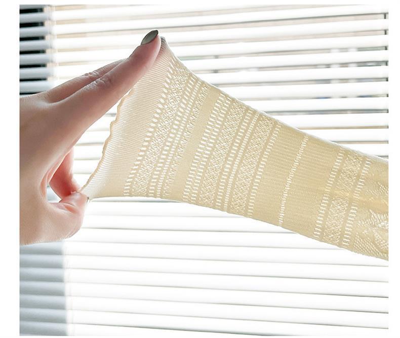 Lace Ruffle Slouch Crew Socks for Women | Breathable Summer Socks