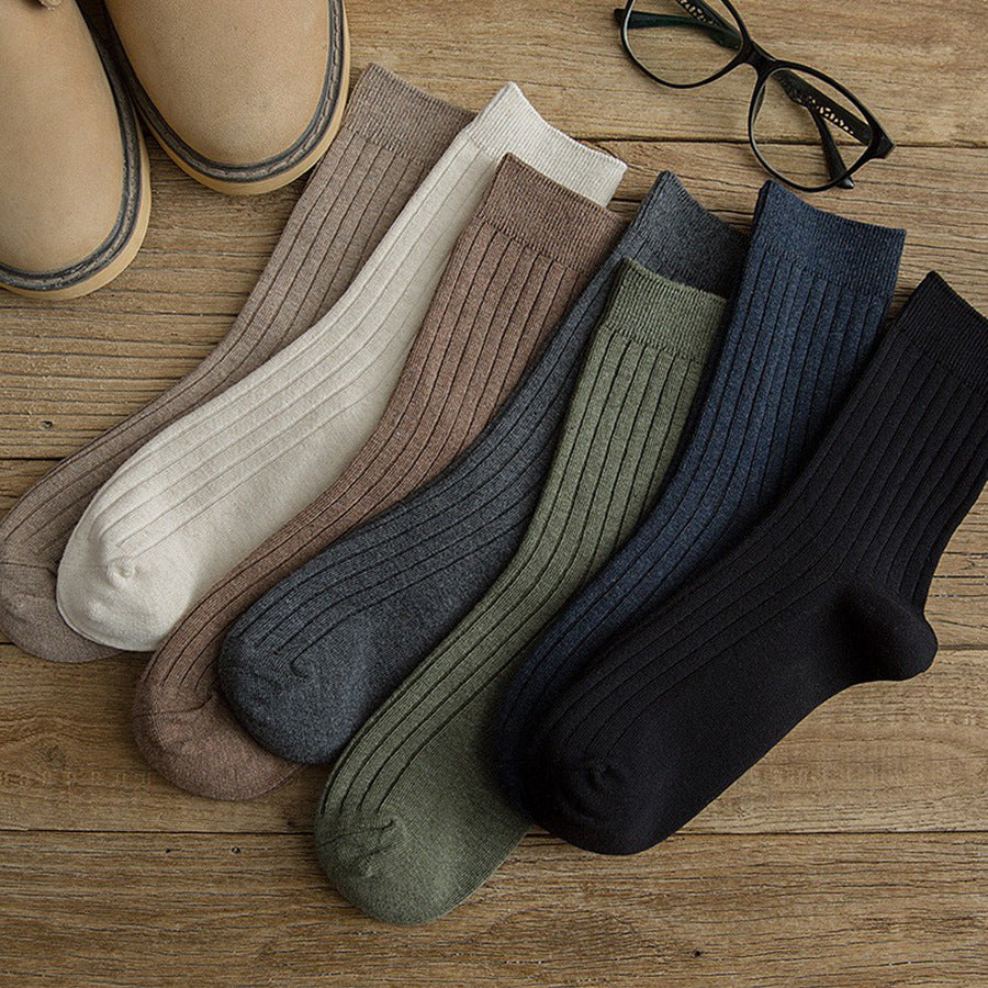 Combed Cotton Crew Socks for Men | Breathable Moisture-Wicking