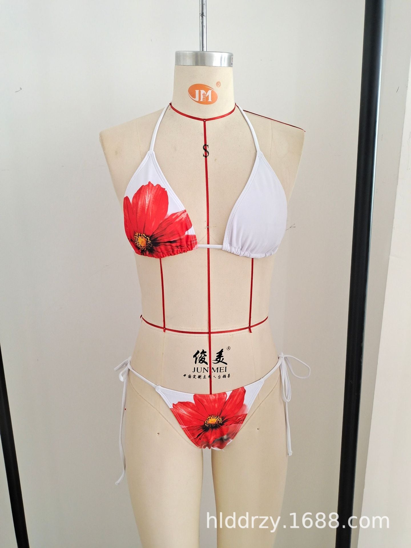 Bold Floral Halter 3-Piece Bikini Set | Women's Beach Swimwear