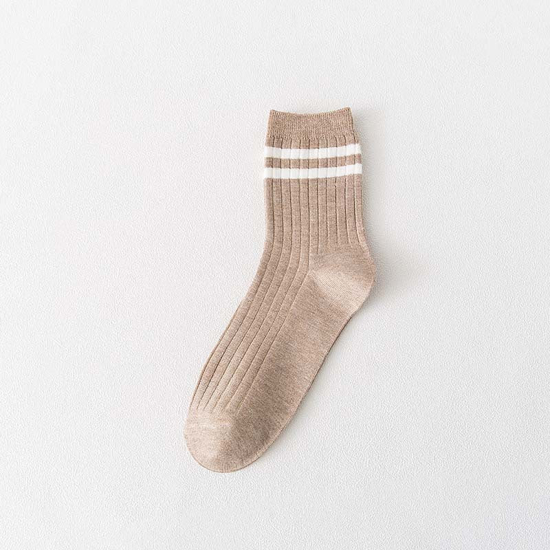 Men's Striped Cotton Crew Socks | Breathable All-Season Everyday