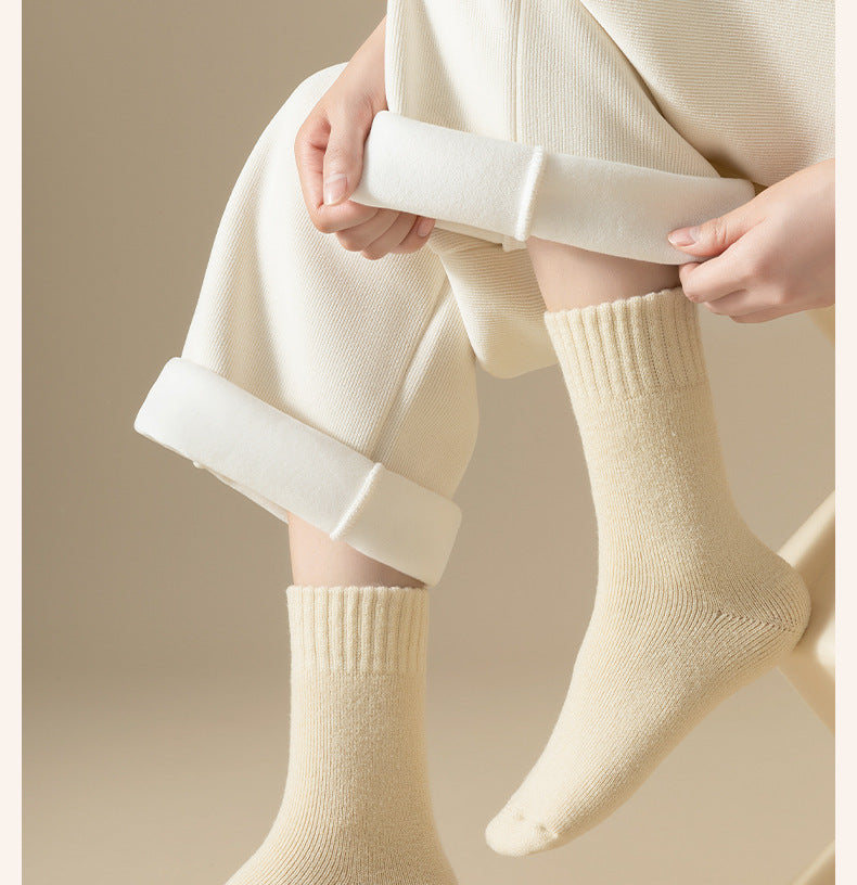 Women's Fleece Lined Cozy Socks | Thick Warm Winter Thermal Socks