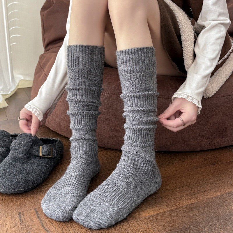 Thick Wool Cozy Calf Socks for Women | Warm Winter Slimming Socks