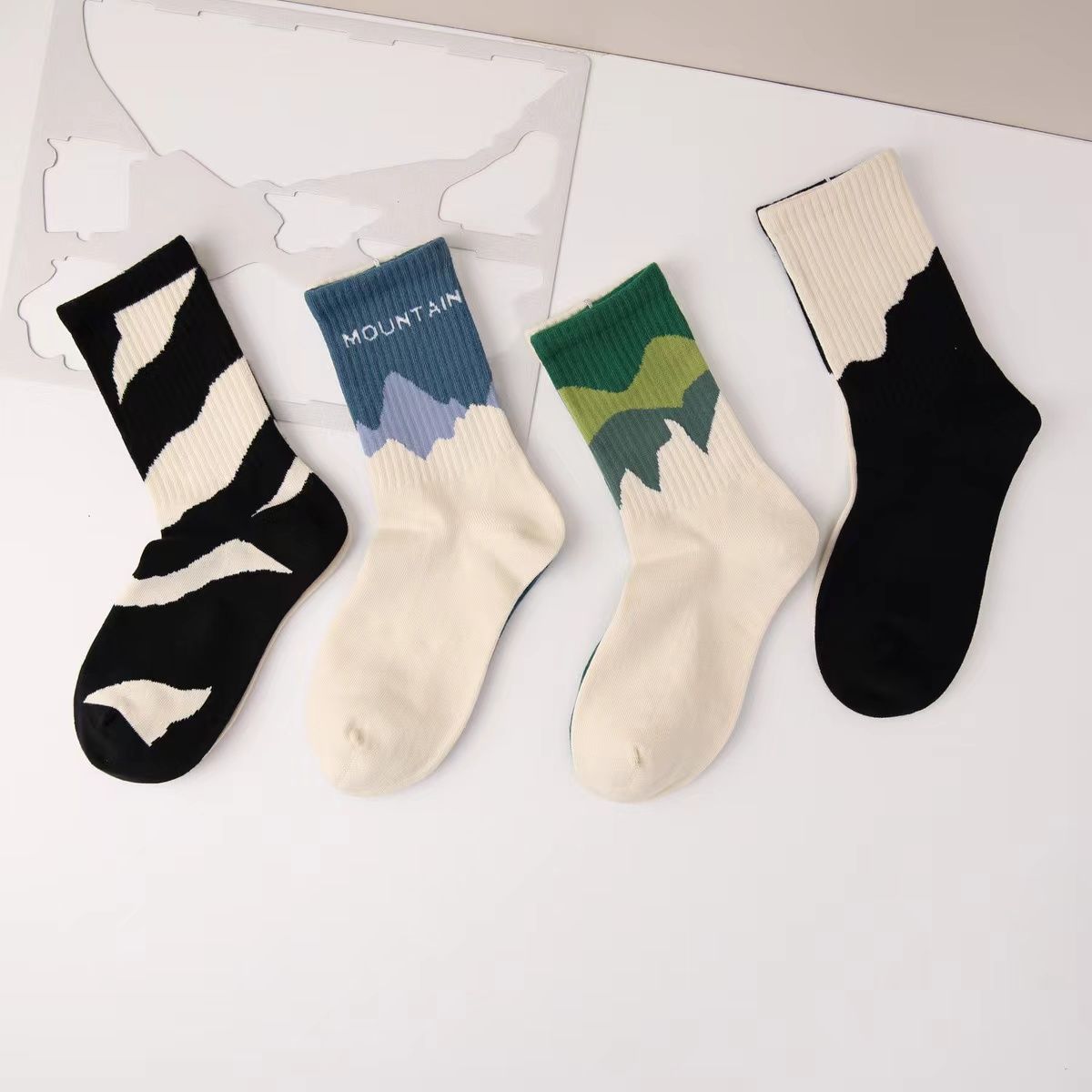 Mismatched Novelty Crew Socks | Asymmetric Street Style Unisex