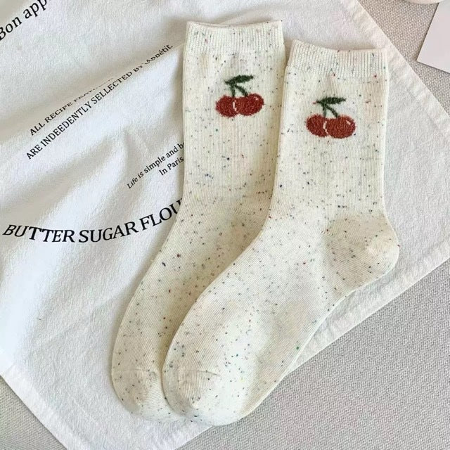 Cute Novelty Cotton Crew Socks for Women | Trendy Patterned Socks