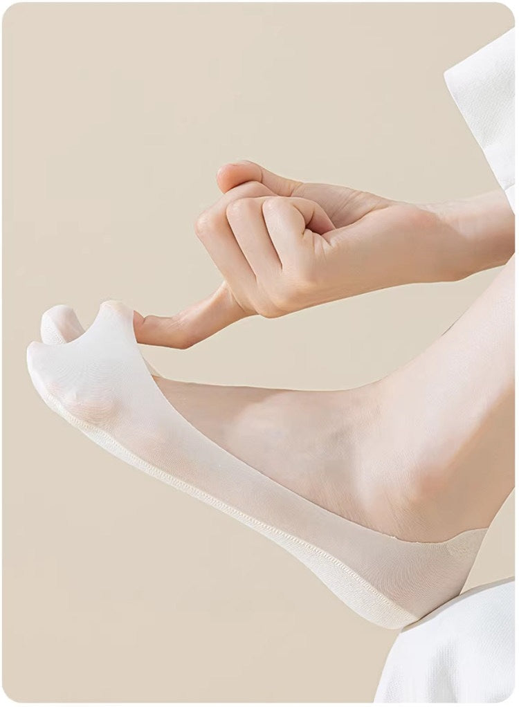 Women's Split Toe No Show Socks | Non Slip Invisible Summer Socks