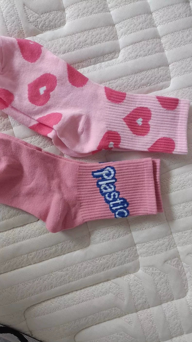 Trendy Patterned Cotton Crew Socks for Women | Cute Casual Socks