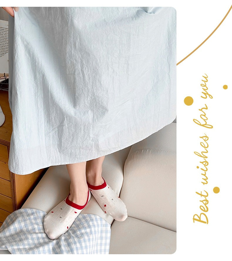 No Show Socks for Women | Cotton Non Slip Invisible Socks