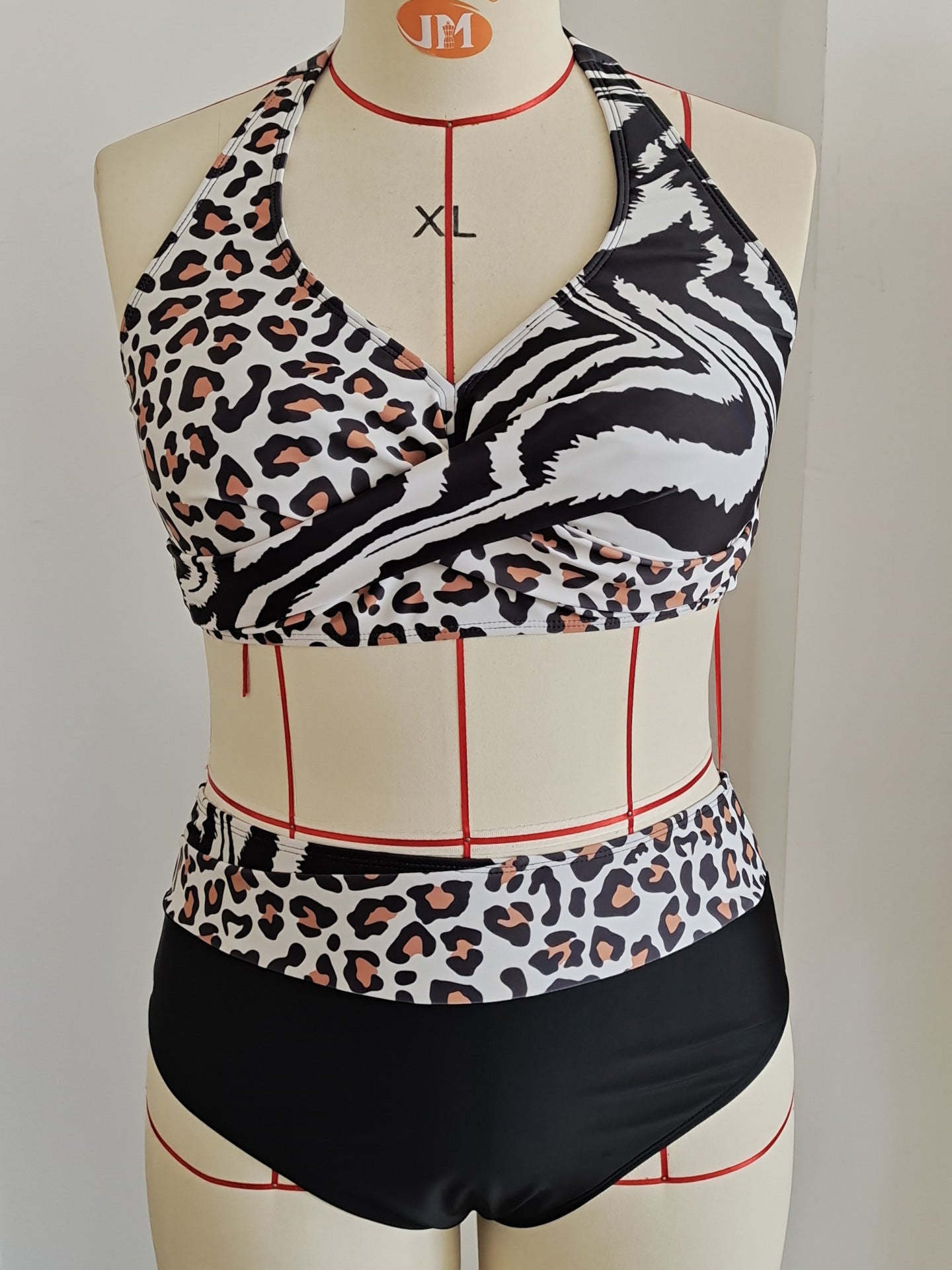Plus Size Animal Print High Waist Bikini | Women's Swimwear