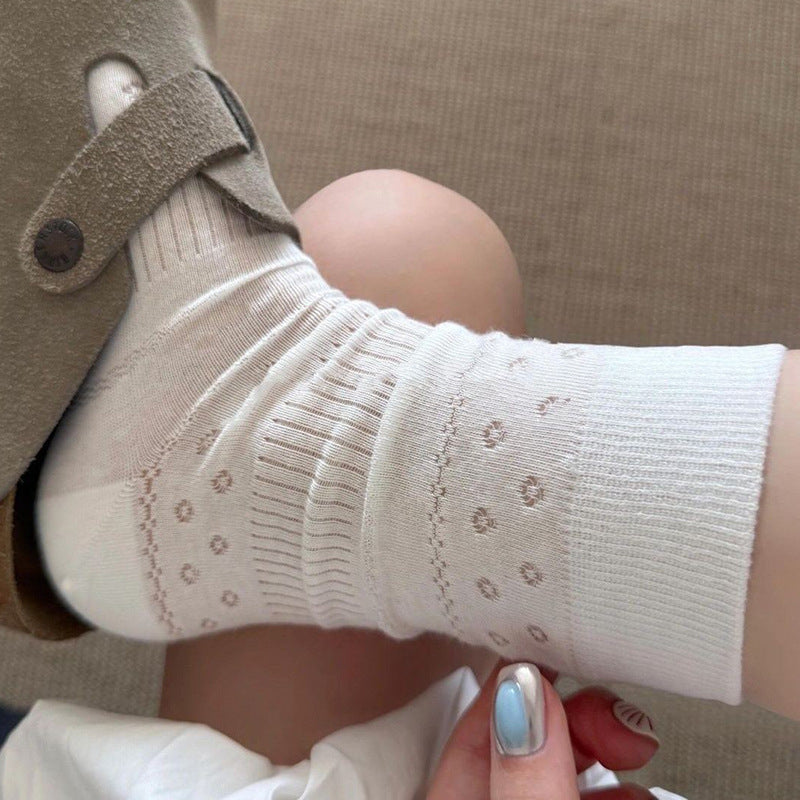 Balletcore Mesh Crew Socks | Breathable Summer Socks for Women