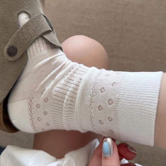 Balletcore Mesh Crew Socks | Breathable Summer Socks for Women