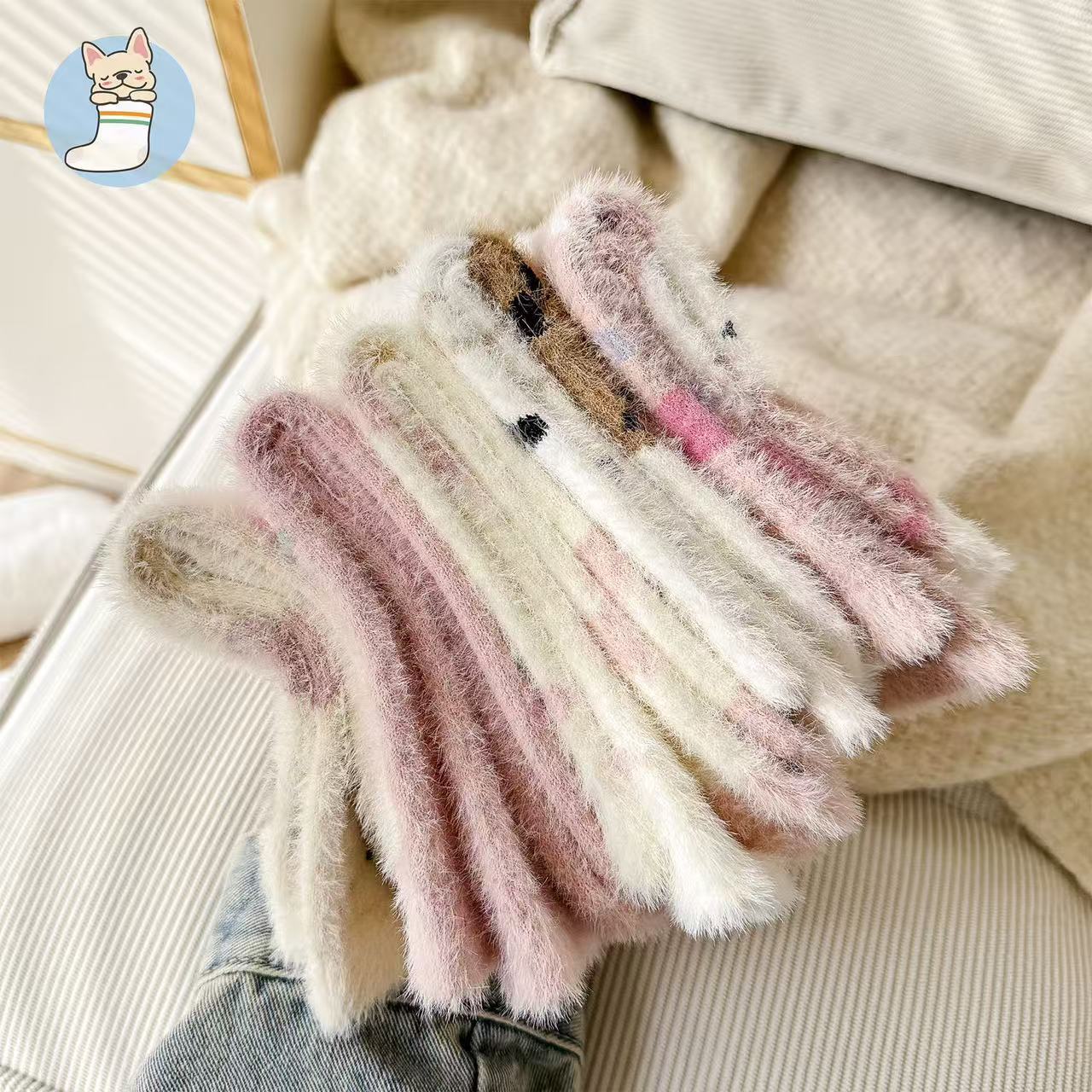 Cozy Fuzzy Crew Socks | Warm Plush Winter Women's Lounge Socks