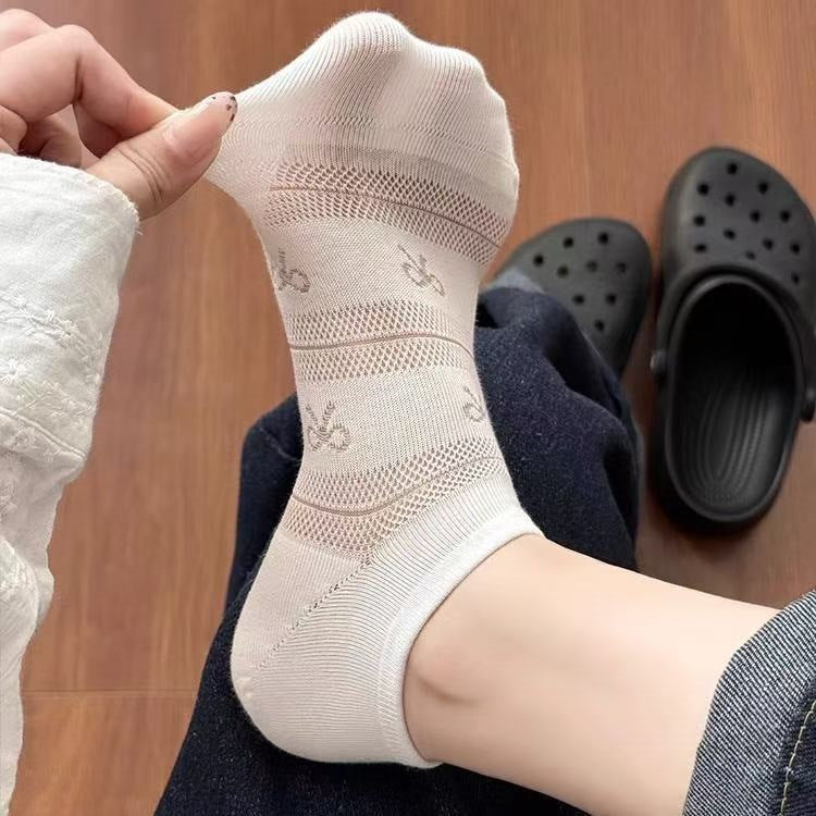 Breathable Mesh No-Show Socks for Women | Thin Summer Socks