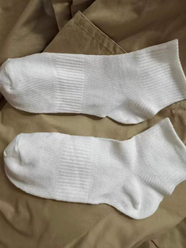 Solid Ribbed Crew Socks for Women | Breathable Casual Socks