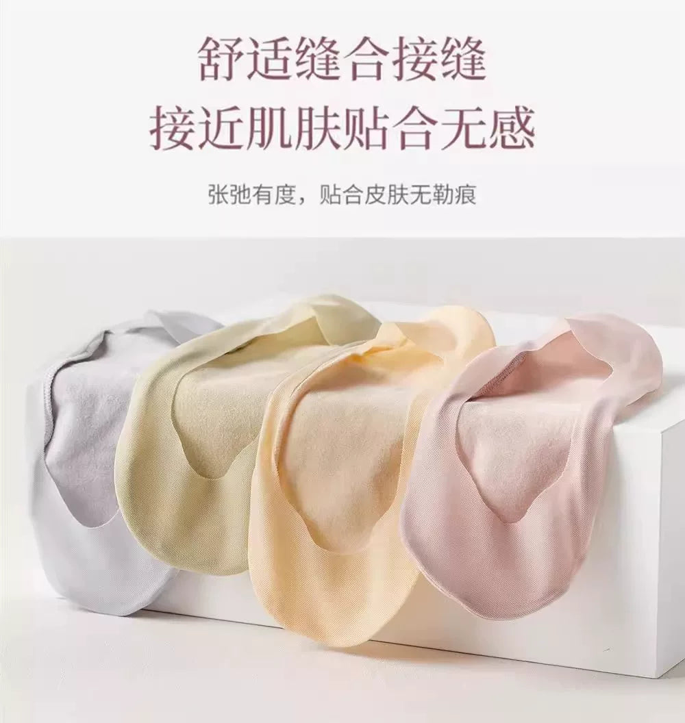 No Show Socks for Women | Non Slip Invisible Low Cut Cotton Socks