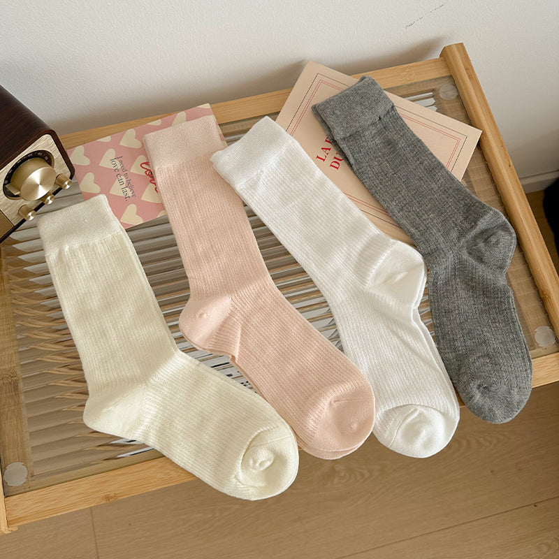 Breathable Balletcore Crew Socks | Slouch Mesh Summer Socks for Women