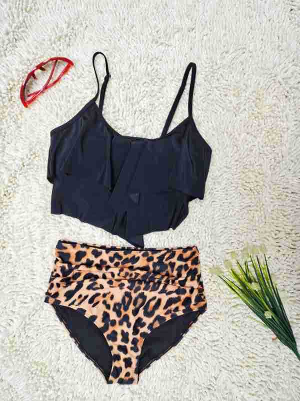 Ruffled High Waisted Bikini Set | Floral Women's Beach Swimwear