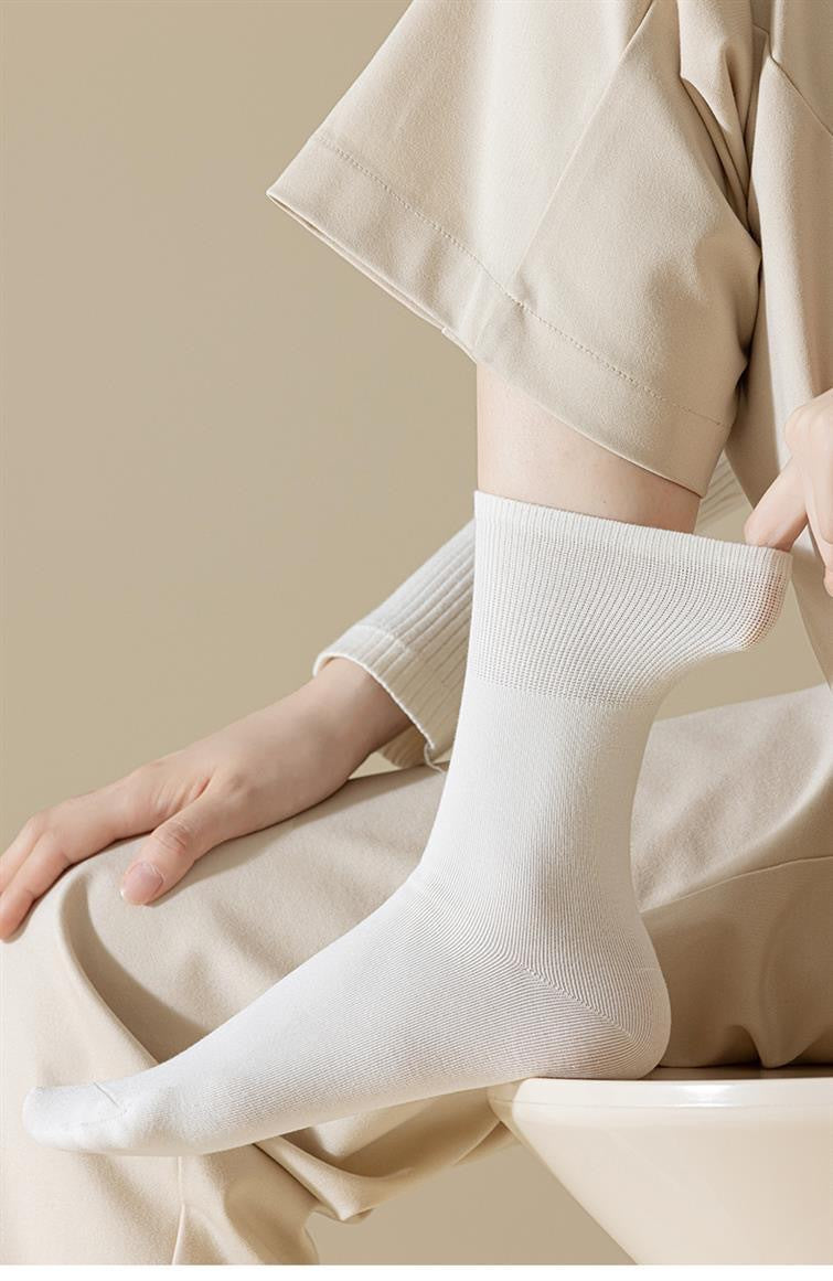 Slouch Crew Socks for Women | Soft Neutral Meillard Everyday Socks