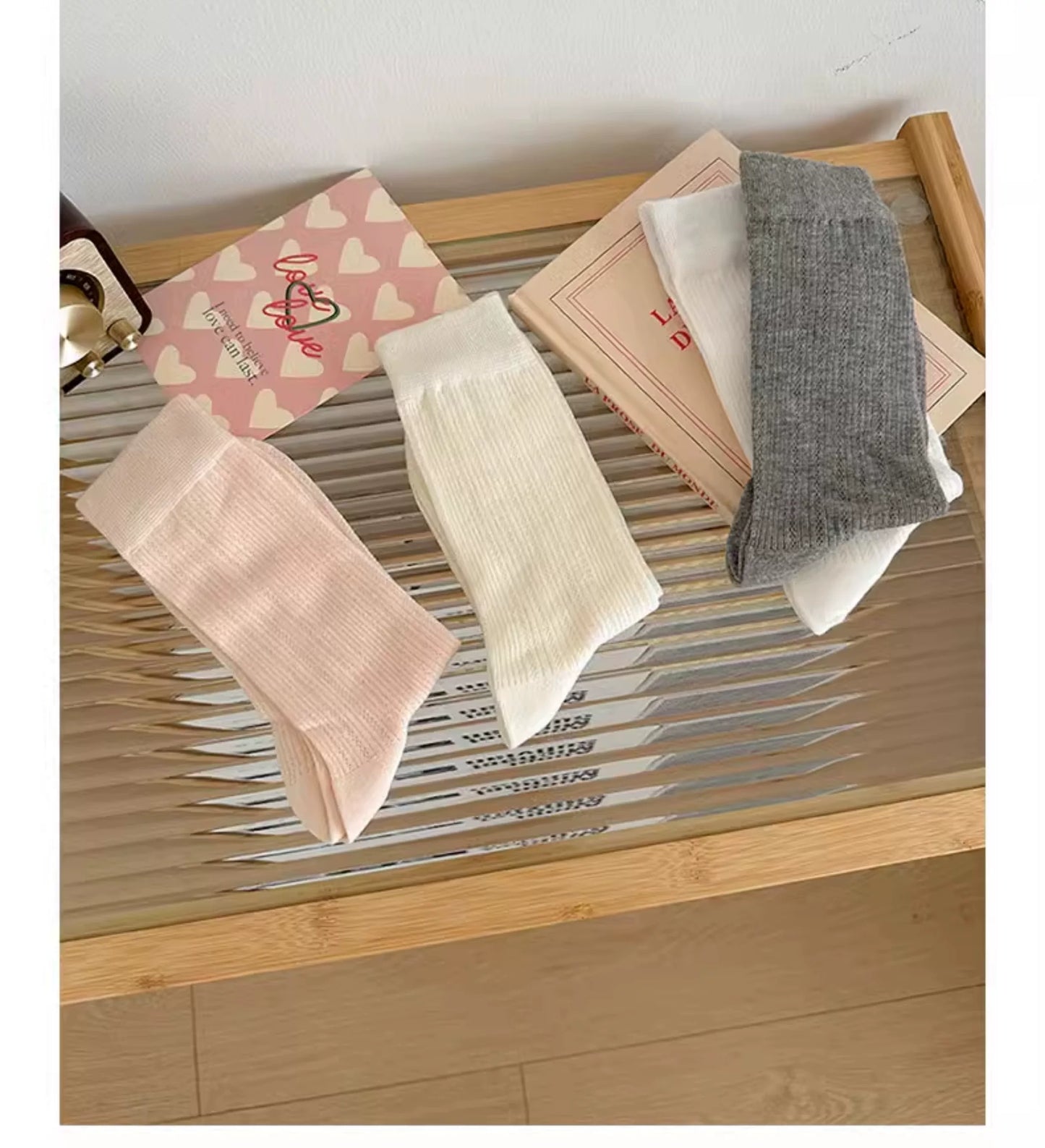 Breathable Balletcore Crew Socks | Slouch Mesh Summer Socks for Women