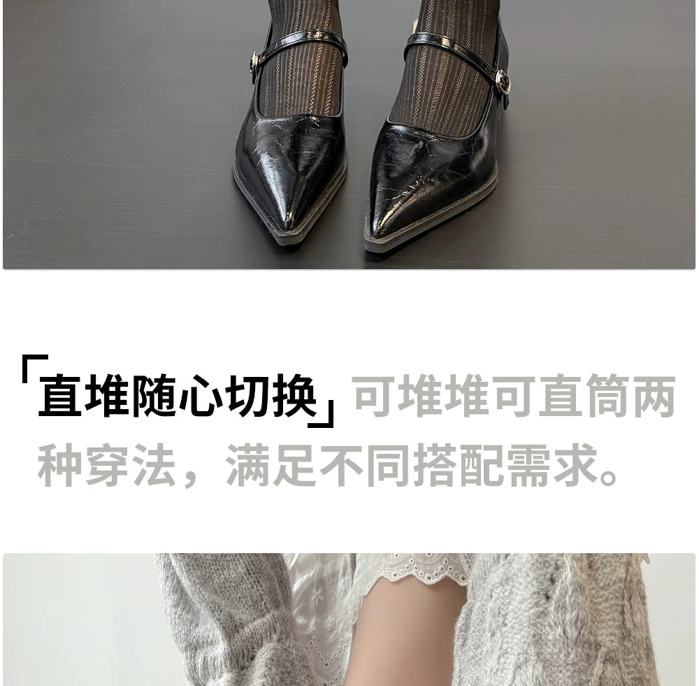 Ballet Style Crew Socks | Thin Breathable Summer Calf Socks for Women