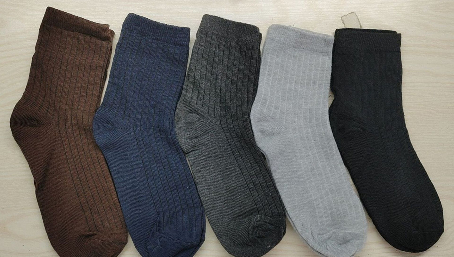 Solid Cotton Everyday Socks | Versatile Casual Business Athletic