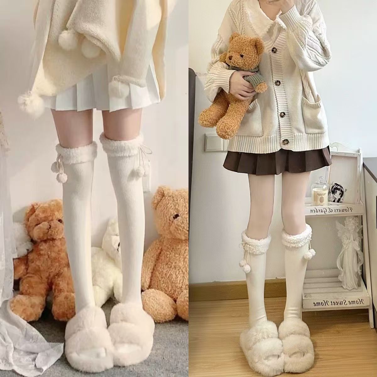 Fleece Lined Cozy Winter Socks for Women | Warm Knee High