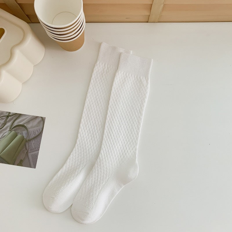 Solid Cozy Calf Socks for Women | Warm Knee High Winter Socks