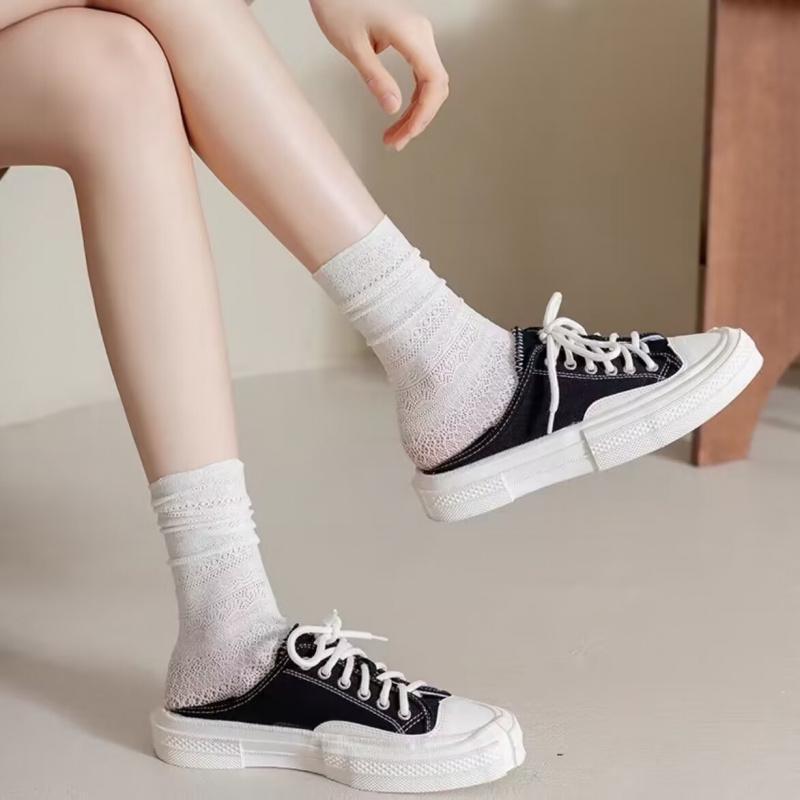 Lace Knee High Slouch Socks | Thin Breathable Summer Socks for Women