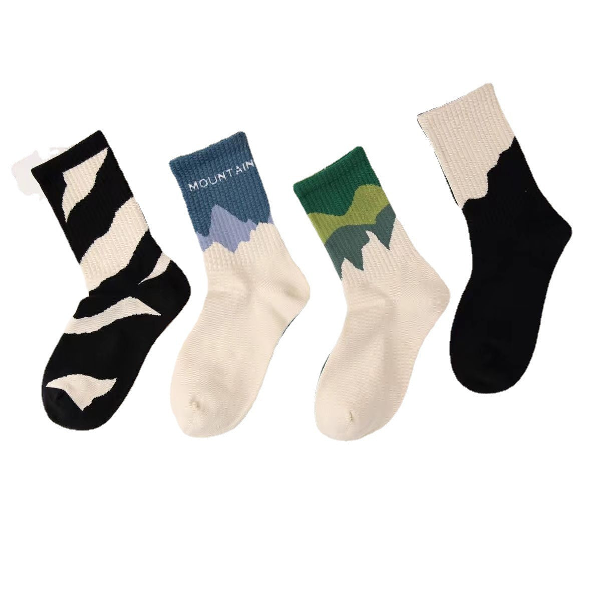Mismatched Novelty Crew Socks | Asymmetric Street Style Unisex