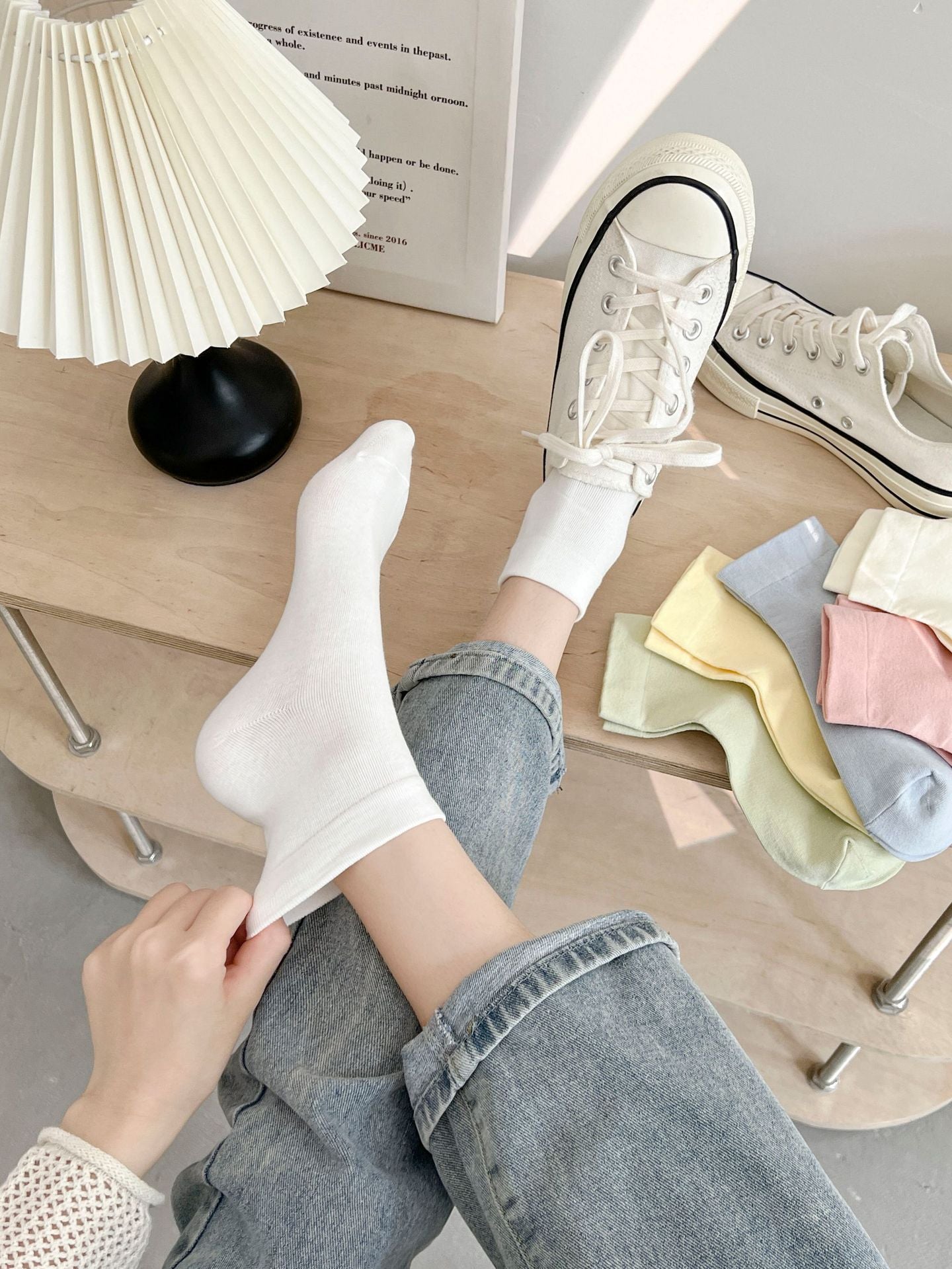 Loose Top Cotton Crew Socks | Maternity Postpartum Socks for Women
