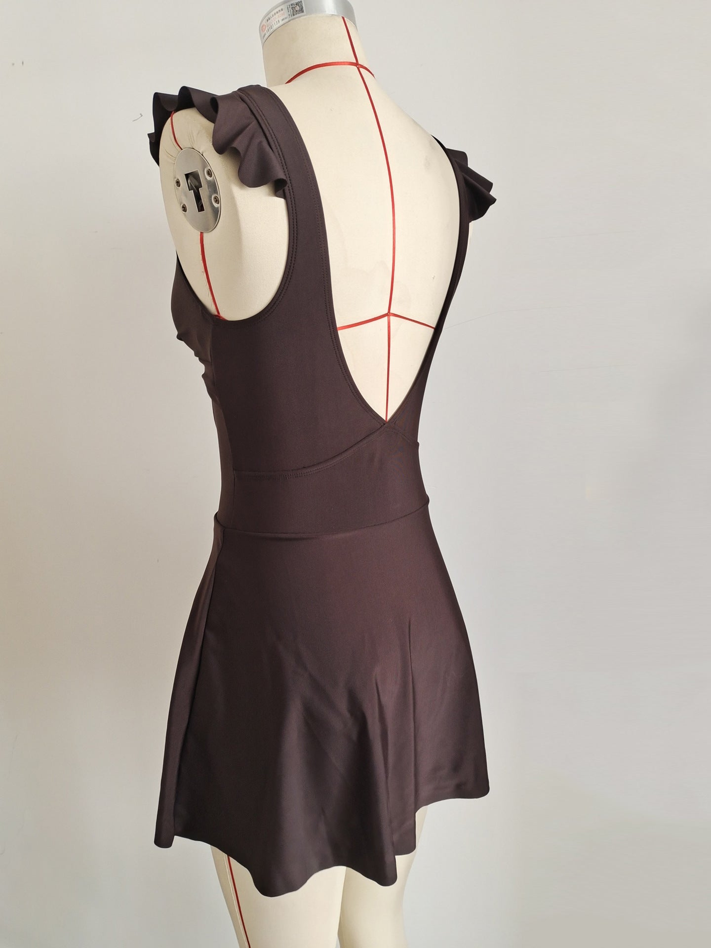 Ruffled Cutout Skirted One-Piece | Modest Women's Swimwear
