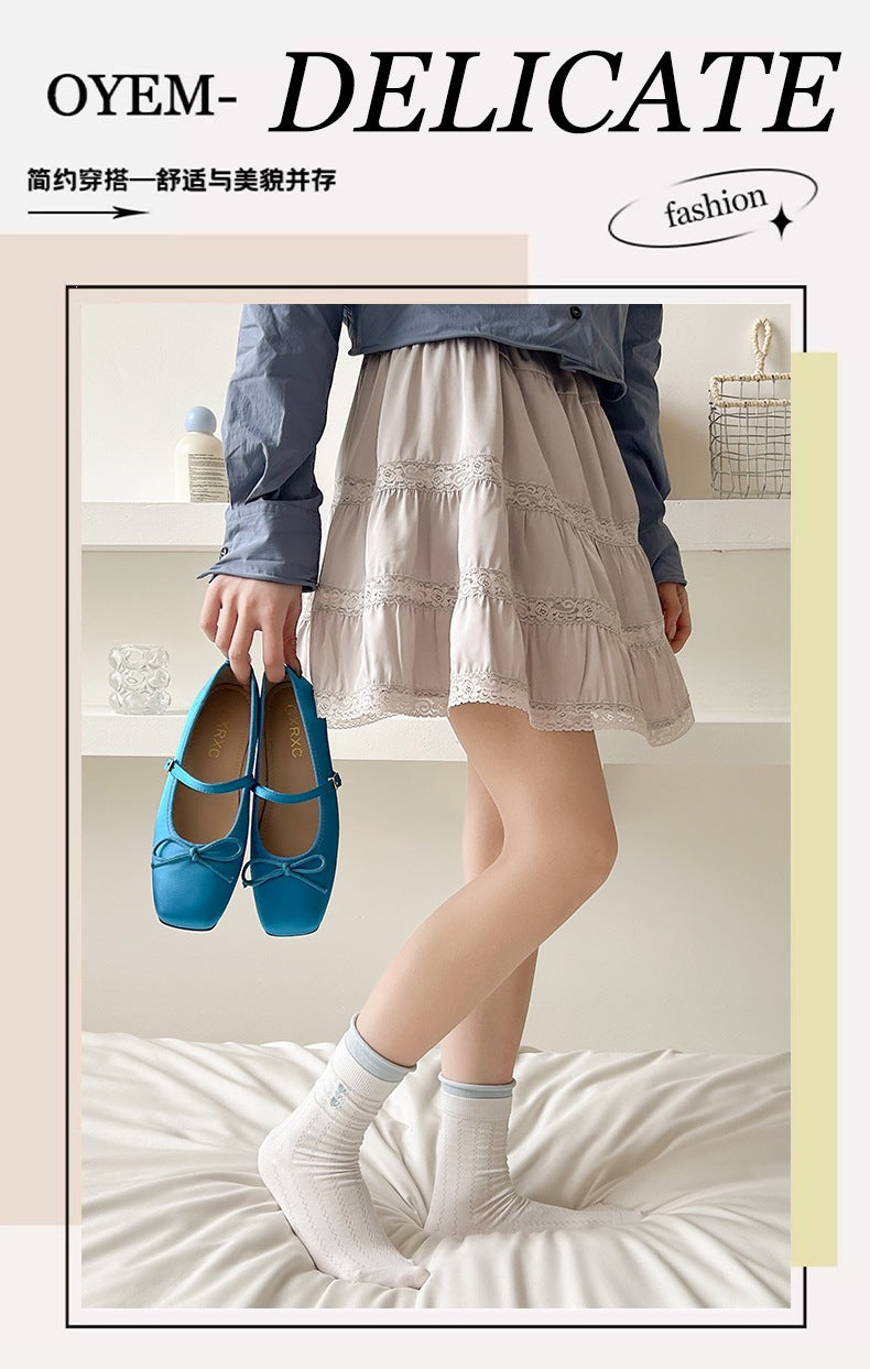 Cotton Crew Socks for Women | Seamless Breathable Fashion Socks