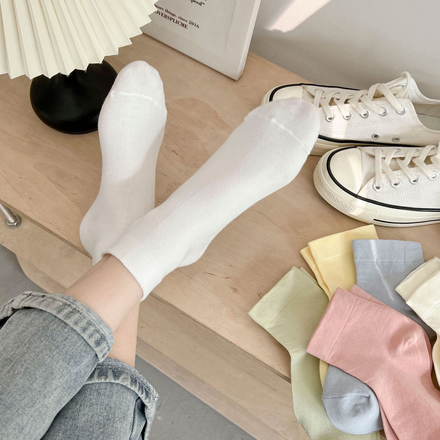 Loose Top Cotton Crew Socks | Maternity Postpartum Socks for Women