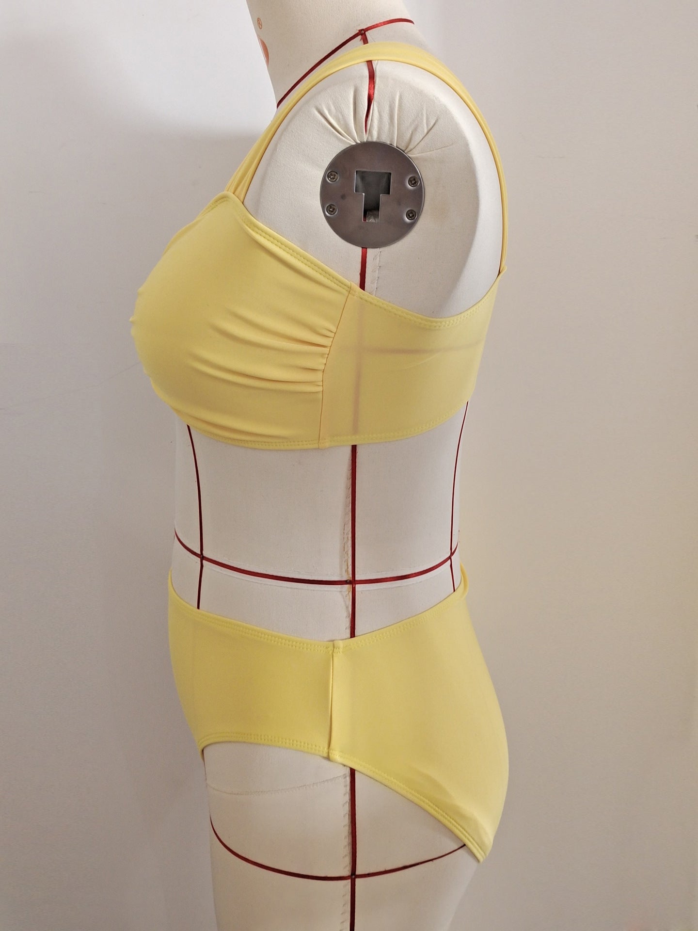 High-Waisted Lemon Yellow Plus Size Bikini | Women's Swimwear