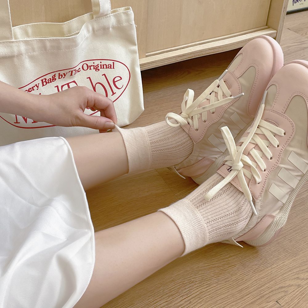 Breathable Mesh Ankle Socks for Women | Solid Ballet Summer Socks