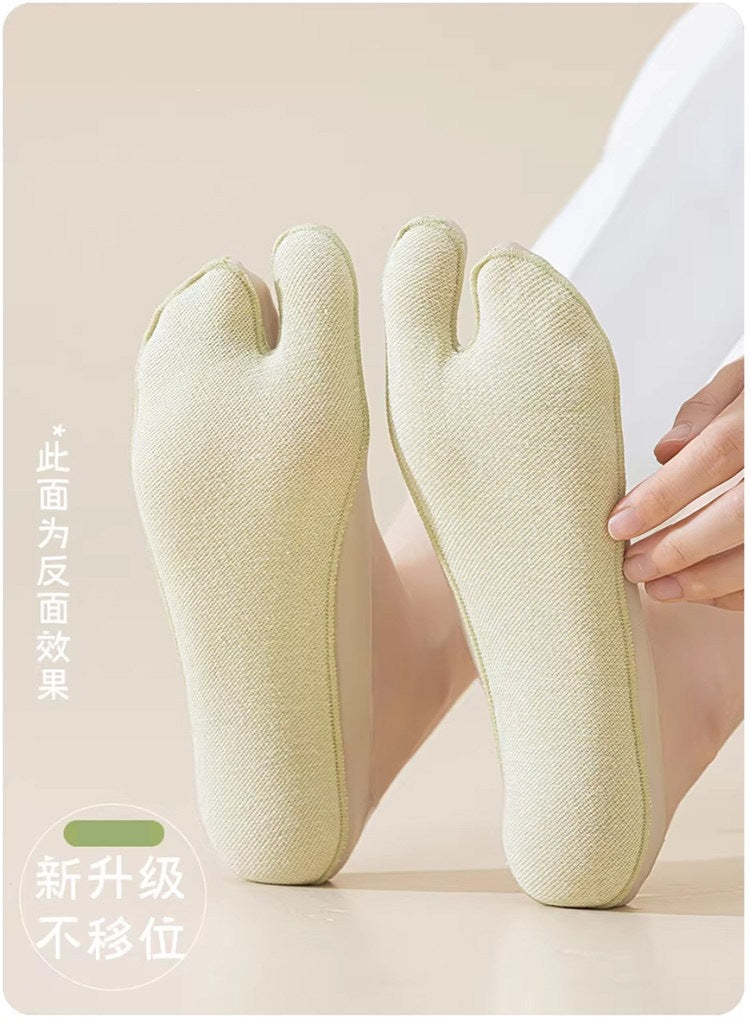 Women's Split Toe No Show Socks | Non Slip Invisible Summer Socks
