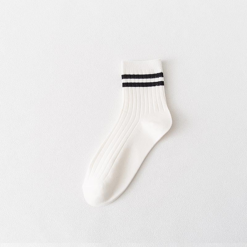 Men's Striped Cotton Crew Socks | Breathable All-Season Everyday