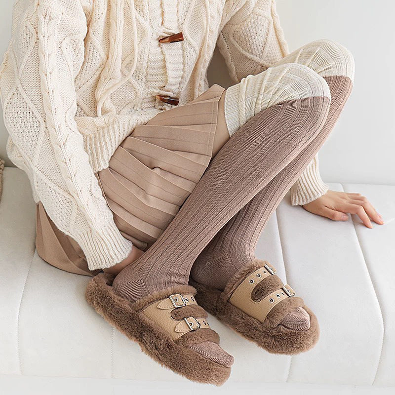 Color Block Striped Over-the-Knee Thigh High Socks For Women