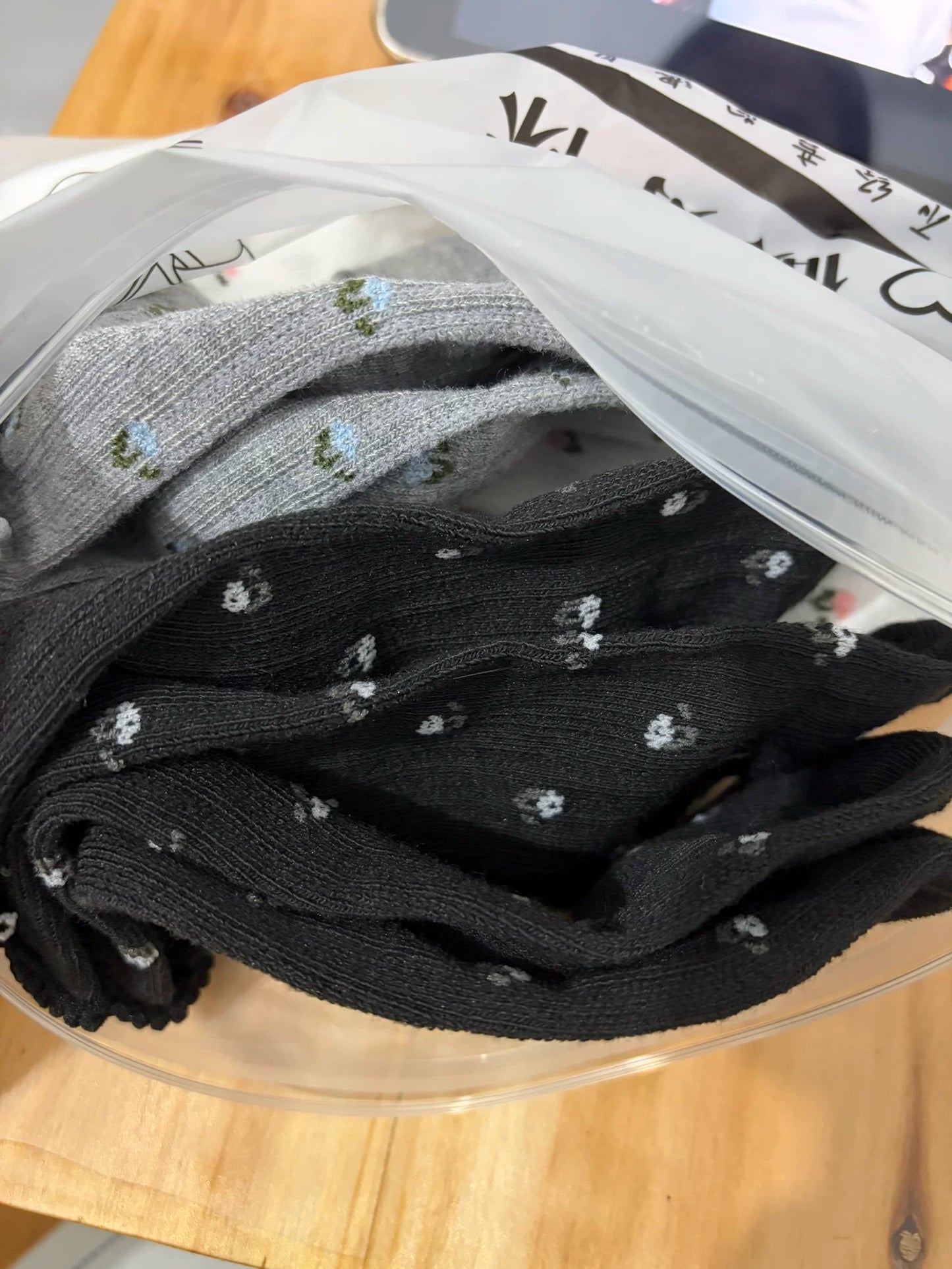 Floral Ruffle Crew Socks for Women | Thin Breathable Spring Socks