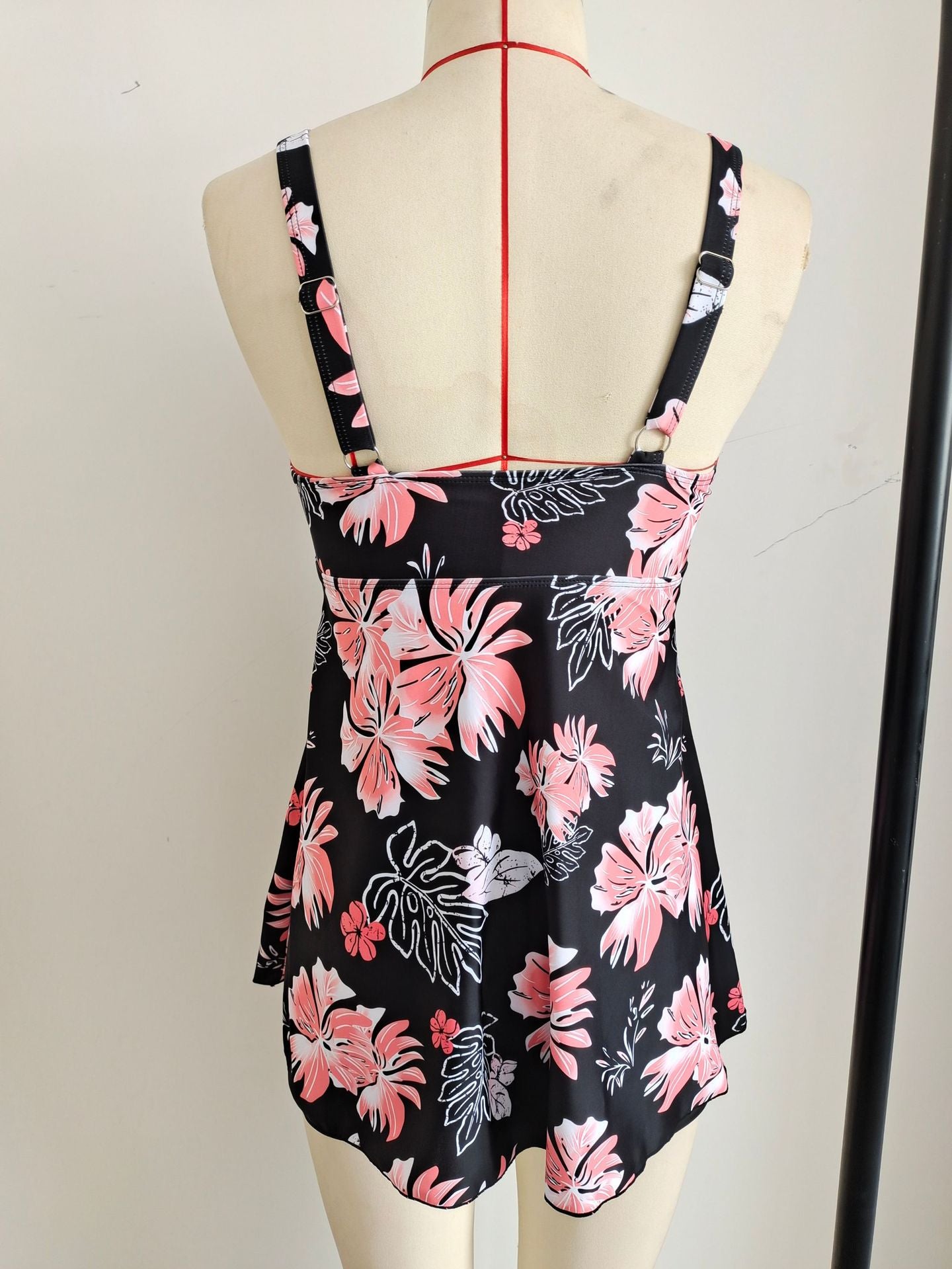 Deep V Floral Print Two-Piece Swimwear | Women's Beach Set