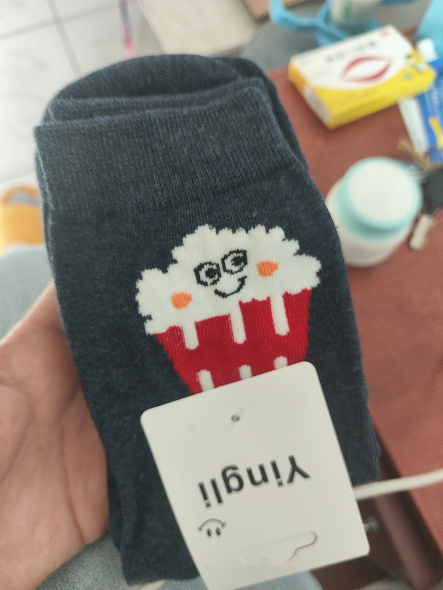 Cute Novelty Crew Socks | Fun Food Print Socks for Women