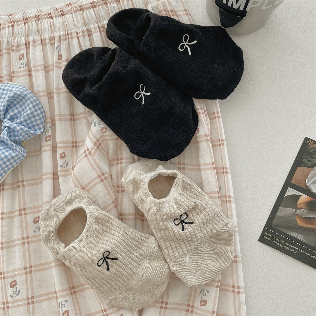 Non-Slip Cotton No-Show Socks for Women | Invisible Low Cut