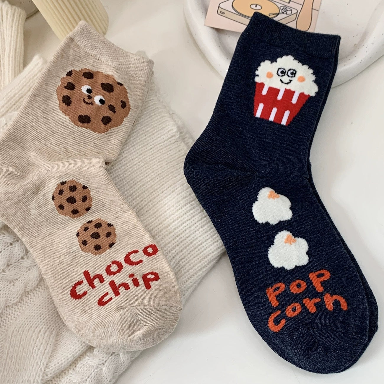 Cute Novelty Crew Socks | Fun Food Print Socks for Women
