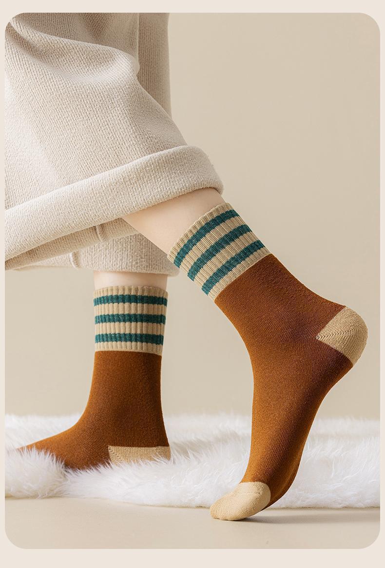 Thermal Fleece Lined Crew Socks for Women | Thick Winter Warm Socks