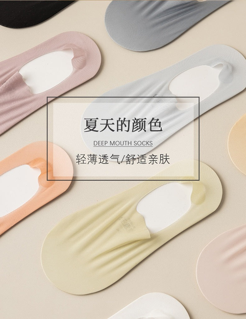 Ultra-Thin No Show Socks for Women | Non-Slip Invisible Summer Socks