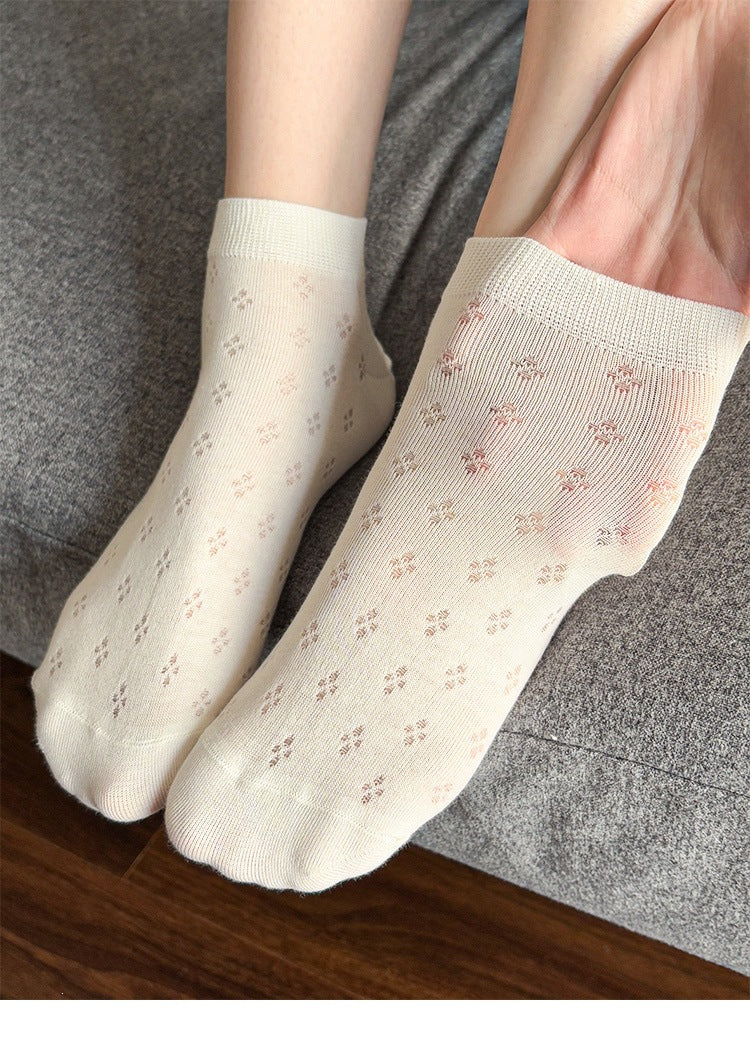 Breathable Mesh Ankle Socks for Women | Summer Lightweight Socks