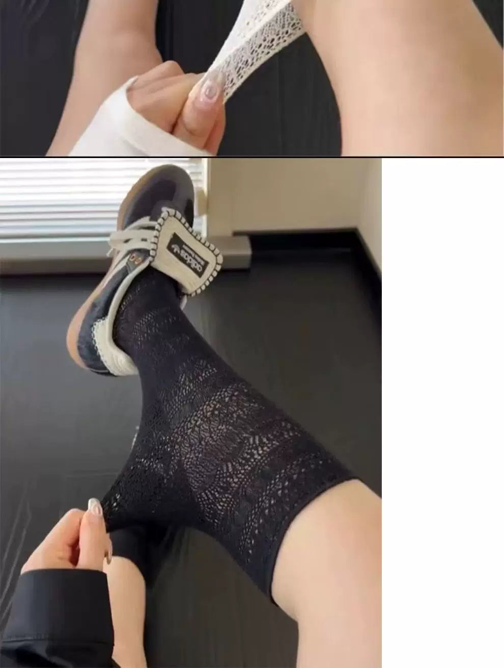 Lace Knee High Slouch Socks | Thin Breathable Summer Socks for Women